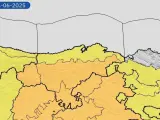 Se elevan a naranja los avisos por lluvia y tormentas esta tarde en el interior de Cantabria